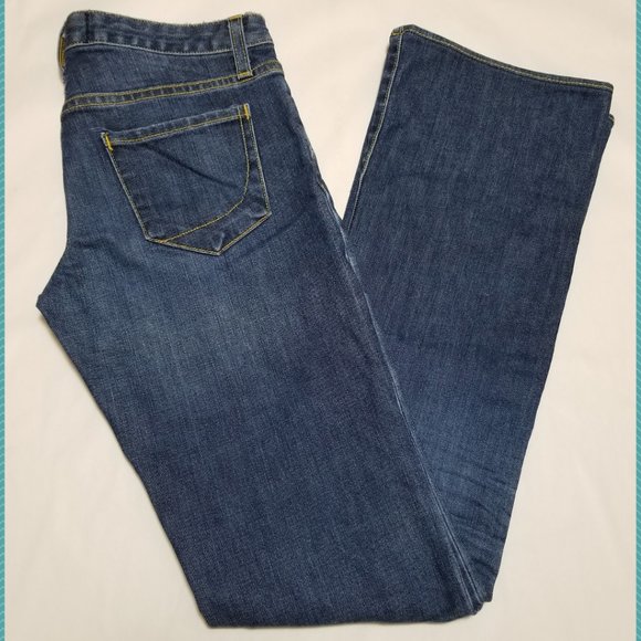 Paper Denim & Cloth Dark Wash Mid Rise Bootcut Jeans - Picture 1 of 7